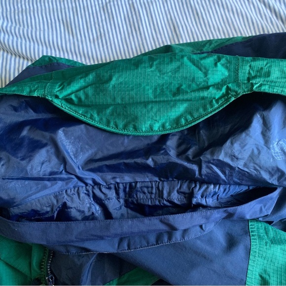 Vintage Eddie Bauer Ebtek Men's Large Gore-Tex Rain Ski Jacket Parka Hidden Hood - Picture 8 of 13